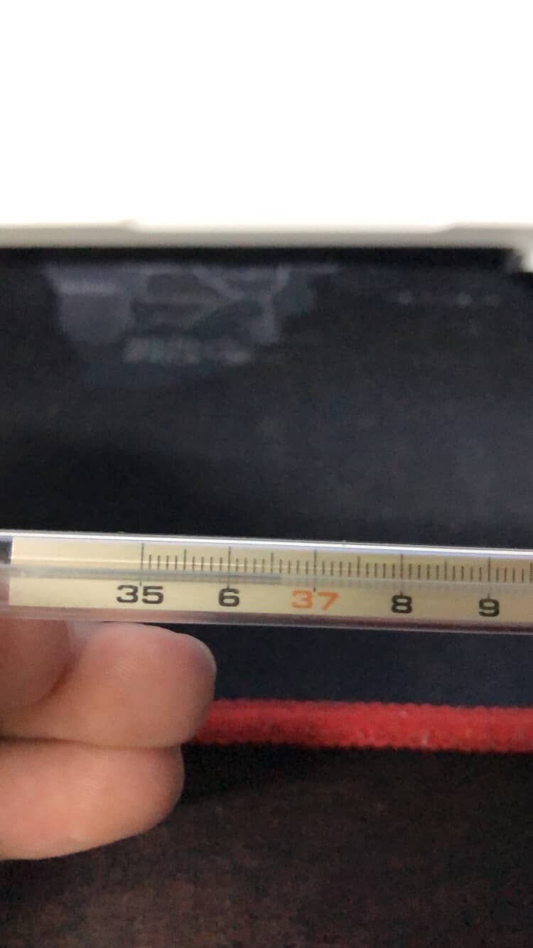 Termômetro de mercúrio da primeira mensagem no Instagram